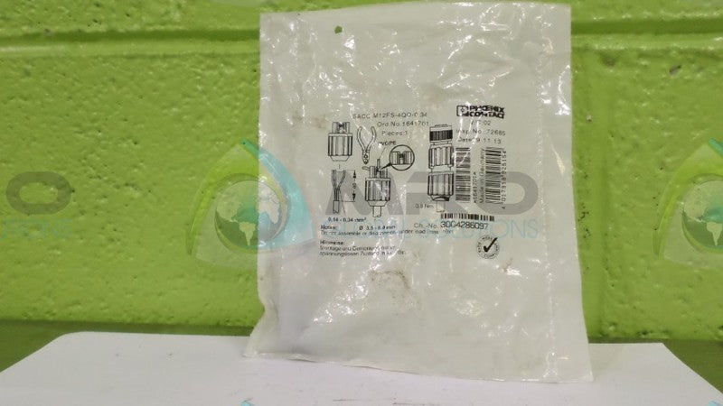 PHOENIX CONTACT SACC-M12FS-4QO-0.34 CONNECTOR *NEW IN ORIGINAL PACKAGE*