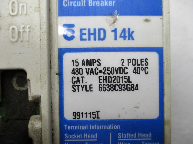 CUTLER HAMMER EHD2015L UNMP