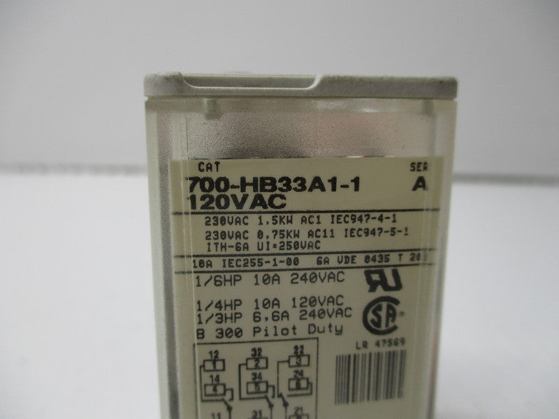 INDUSTRIAL SPARE PART 700-HB33A1-1 SER. A 120VAC 10A UNMP