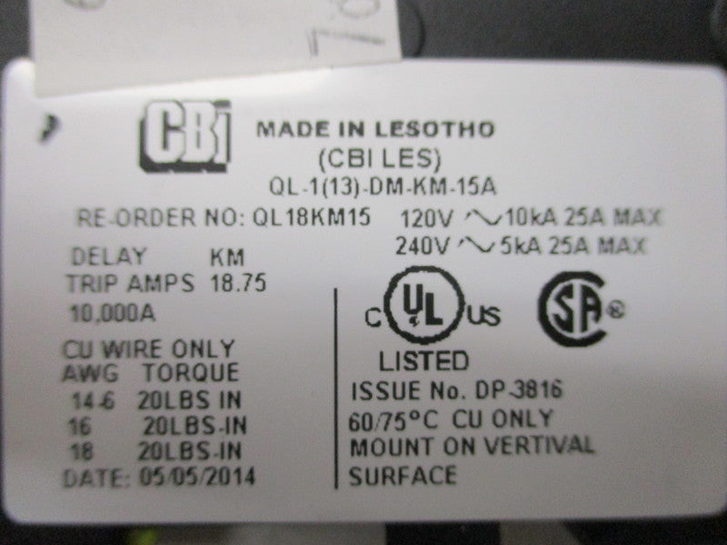 CBI QL-1(13)DM-KM-15A NSNP