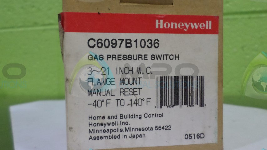 HONEYWELL C6097B1036 GAS PRESSURE SWITCH *NEW IN BOX*