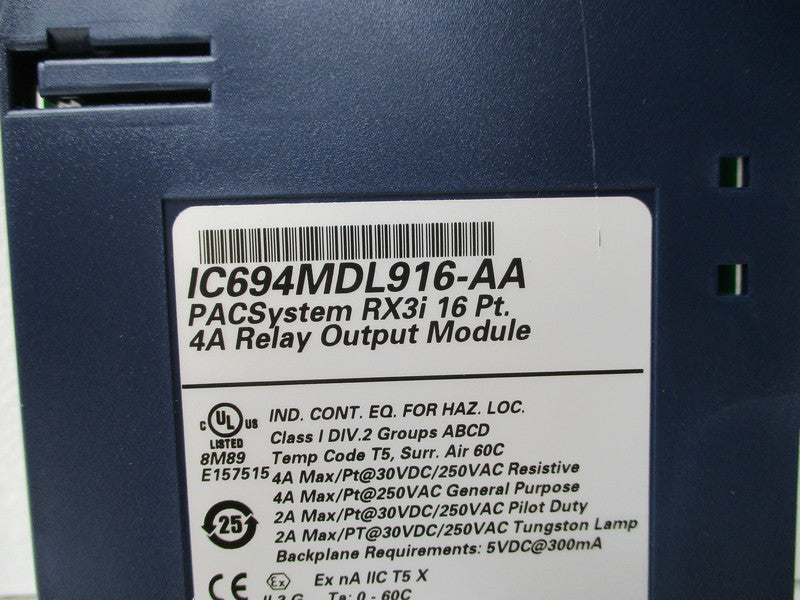 GE FANUC IC694MDL916-AA 4A 16PT NSNP