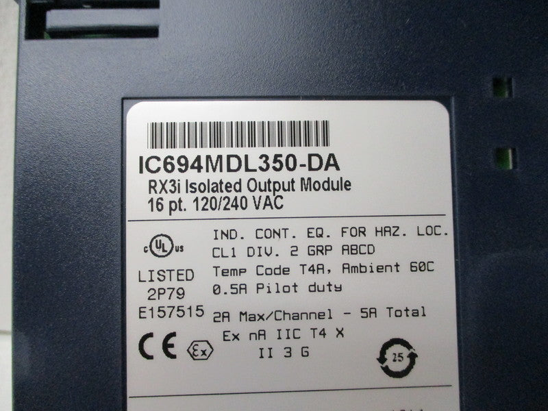 GE FANUC IC694MDL350-DA 120/240VAC 16PT  NSNP