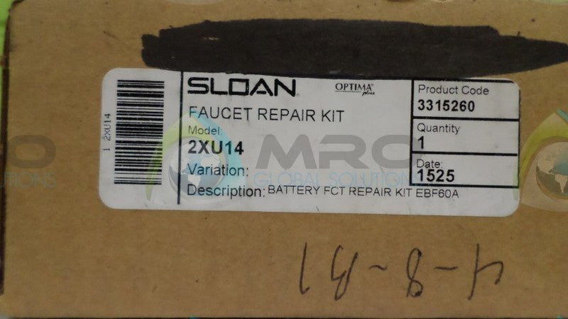 SLOAN 2XU14 FAUCET REPAIR KIT  NSMP