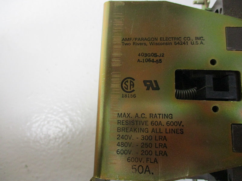 AMF/PARAGON ELECTRIC 403GOS-J2 240/600V NSNP