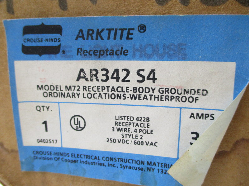 CROUSE-HINDS AR342-S4 NSMP