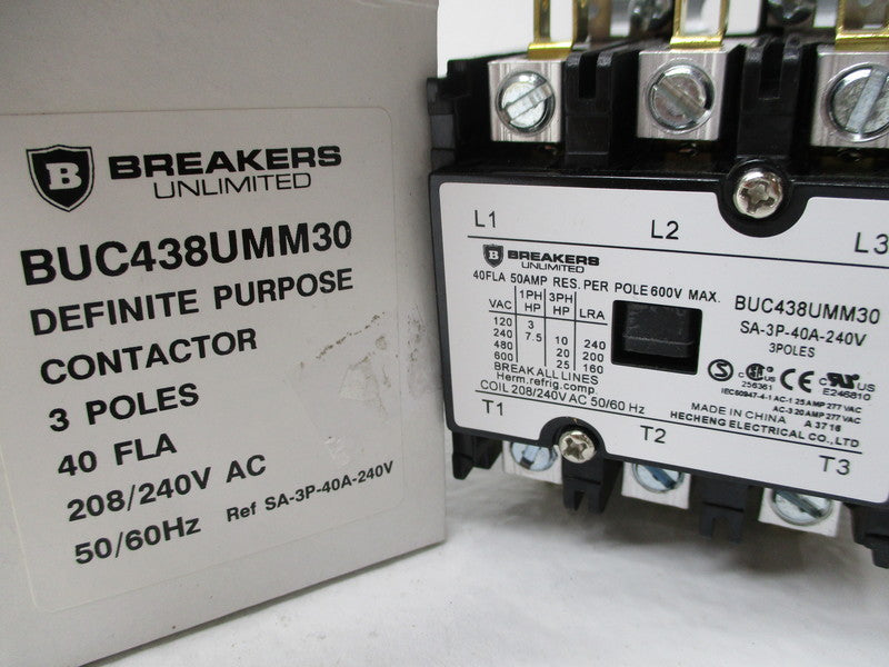 BREAKERS UNLIMITED BUC438UMM30 208/240VAC NSMP