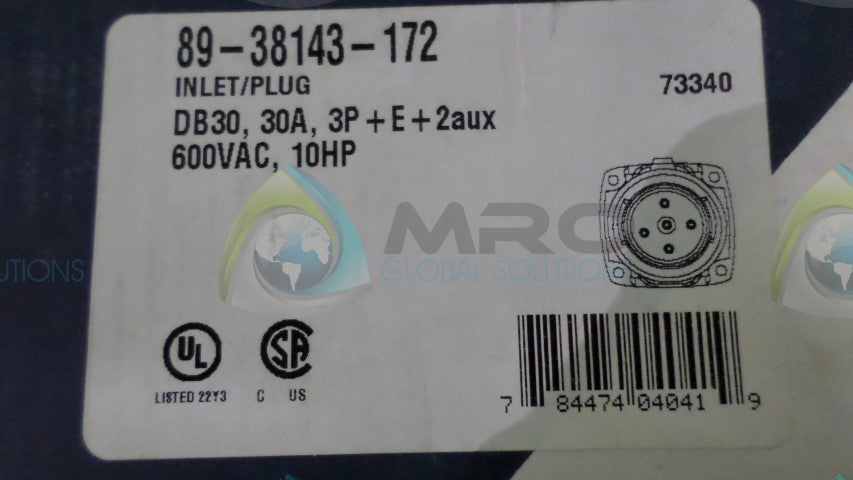 MELTRIC 89-38143-172 INLET/PLUG *NEW IN BOX*