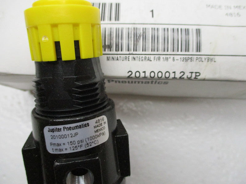 JUPITER PNEUMATICS 20100012JP MINIATURE INTEGRAL F/R 1/8" 5-125PSI*NEW IN BOX*