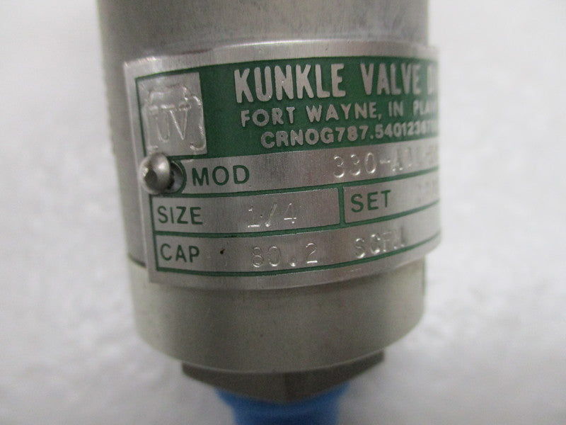 KUNKLE VALVE 330-A01-KC NSNP