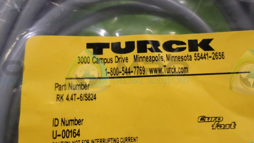 TURCK RK-4.4T-6/S824 CONNECTOR *NEW IN ORIGINAL PACKAGE*