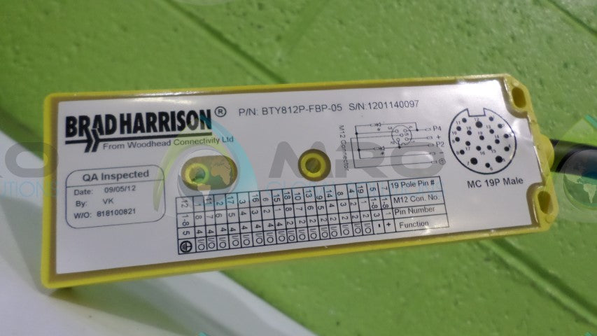 BRAD HARRISON BTY812P-FBP-05 DUAL-IO JUNCTION BOX *NEW NO BOX*