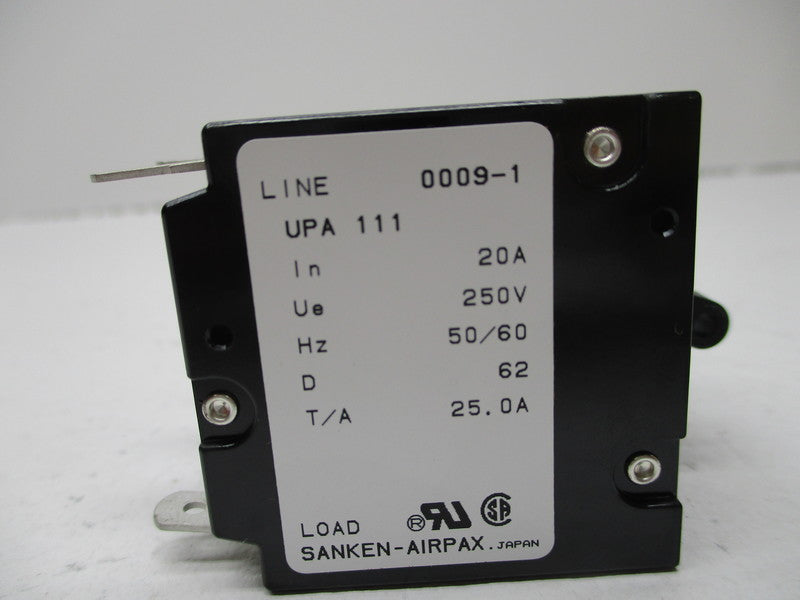 SANKEN-AIRPAX UPA111 CIRCUIT BREAKER 20A 250V NSNP