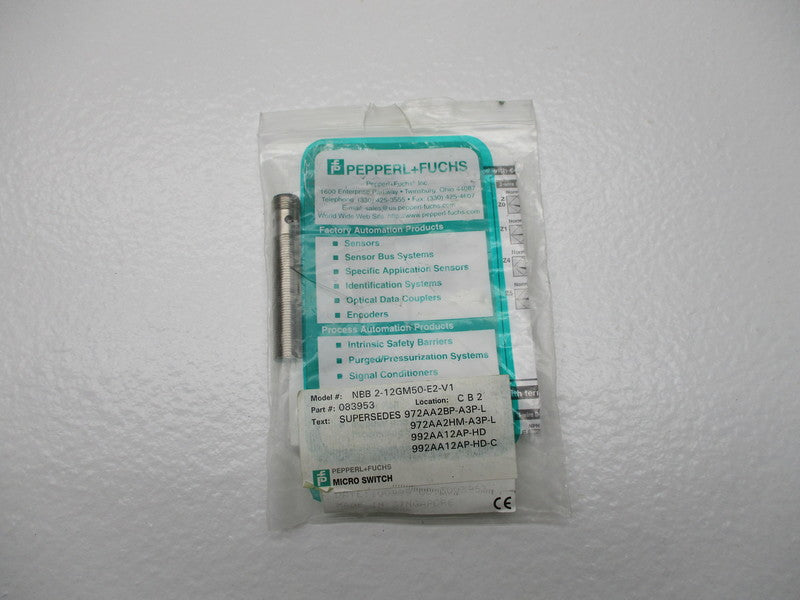 PEPPERL+FUCHS NBB2-12GM50-E2-V1 083953 * NEW IN FACTORY BAG *