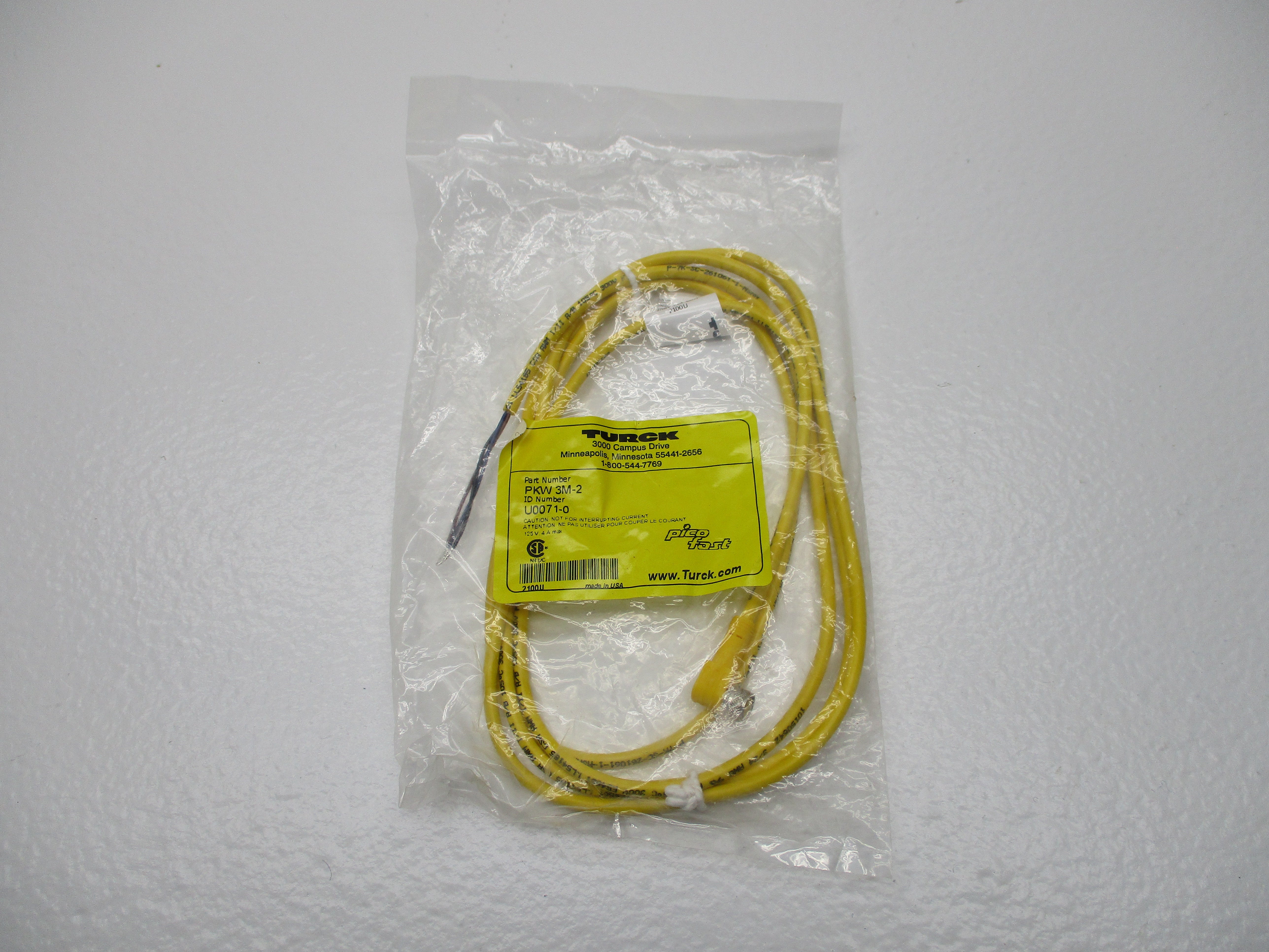 TURCK PKW3M-2 CONNECTOR *NEW IN ORIGINAL PACKAGE*