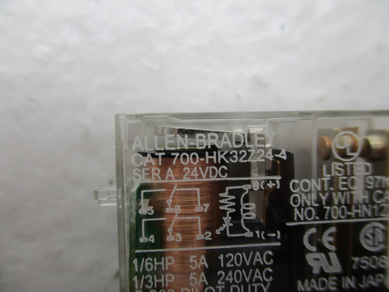 ALLEN BRADLEY 700-HK32Z24-4 RELAY SER. A 24VDC UNMP