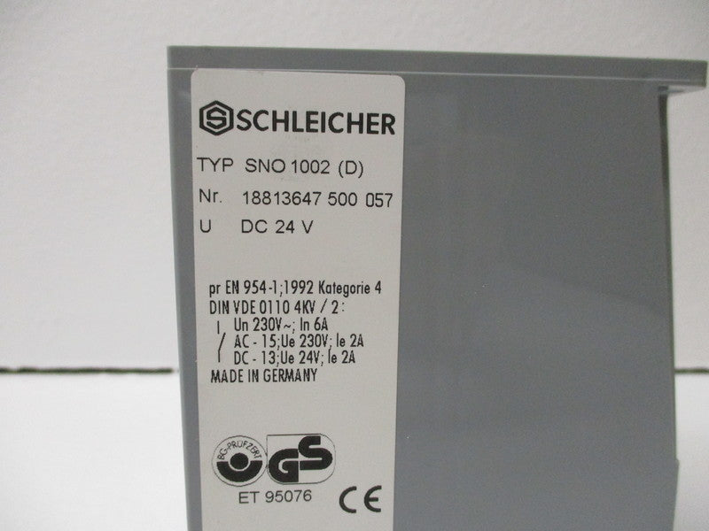 SCHLEICHER SNO1002 SAFETY SWITCH RELAY DC24V NSNP