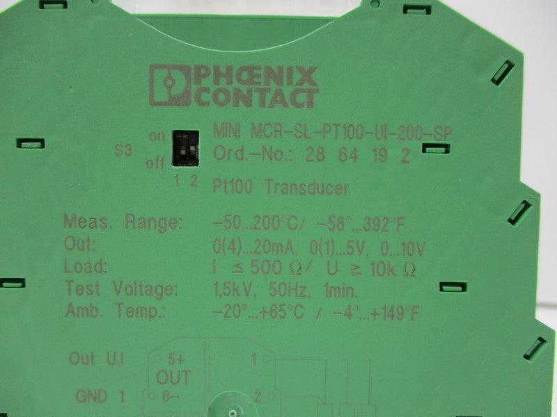 PHOENIX CONTACT MINIMCR-SL-PT100-UI-200-SP NSNP