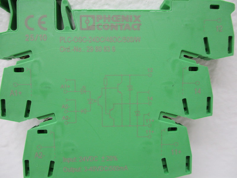PHOENIX CONTACT PLC-OSC-24DC/48DC/500/W RELAY MODULE 24VDCNSNP