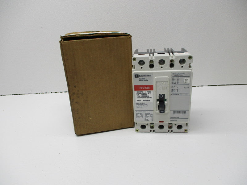 CUTLER HAMMER HFD3100 CIRCUIT BREAKER 100A 480V NSMP