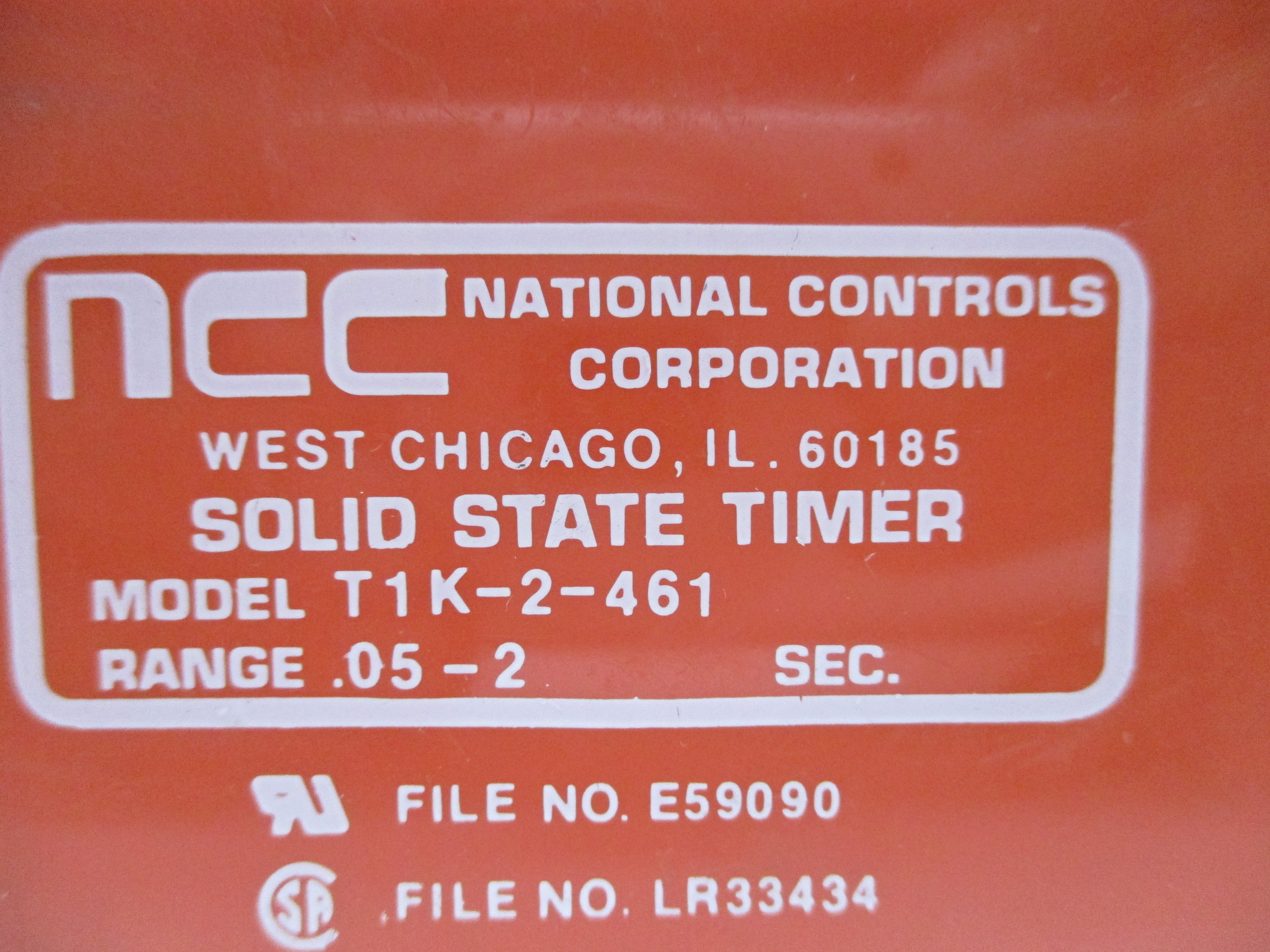 NCC T1K-2-461 TIMER *USED*