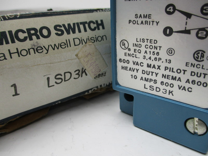 MICROSWITCH LSD3K HEAVY DUTY LIMIT SWITCH *NEW IN BOX*