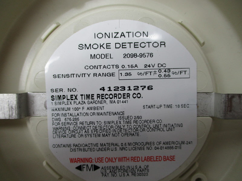 SIMPLEX TIME 2098-9576 UNMP