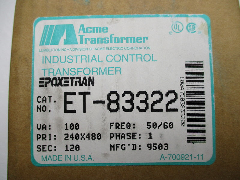 ACME TRANSFORMER ET-83322 NSMP