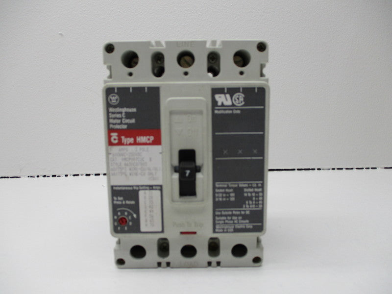 WESTINGHOUSE HMCP007C0CB CIRCUIT BREAKER 7A 600VAC/250VDC NSNP