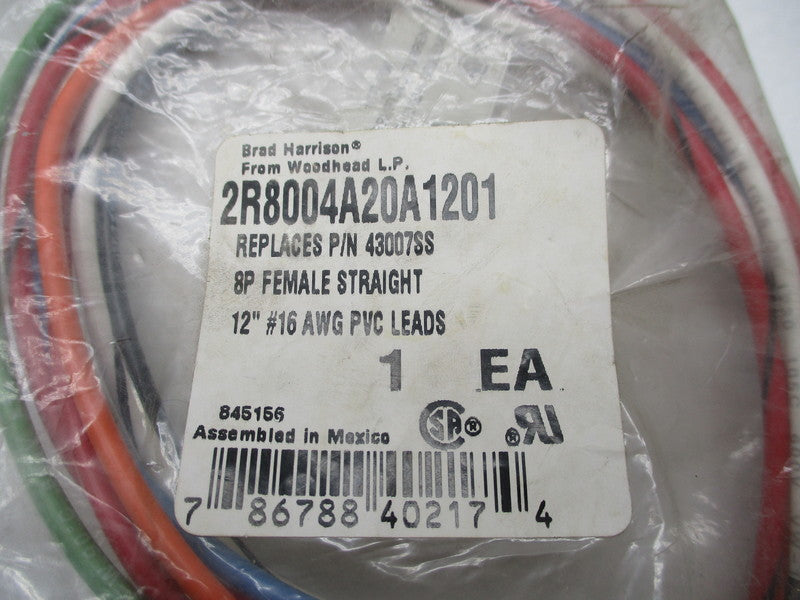 DANIEL WOODHEAD 43007SS 2R8004A20A1201 CABLE CORDSET * NEW IN FACTORY BAG *