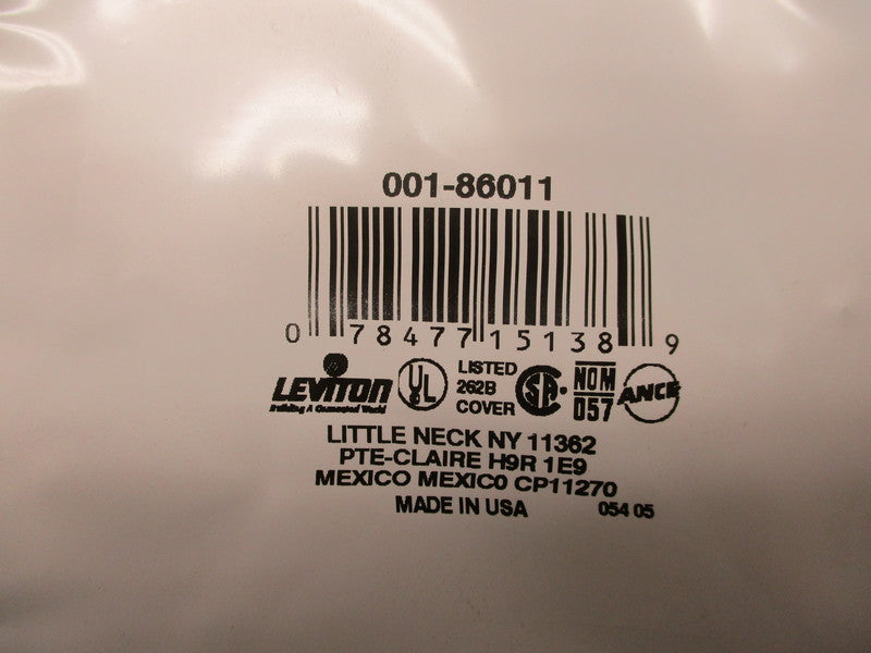 LEVITON 001-86011 3-GANG TOGGLE DEVICE NSMP