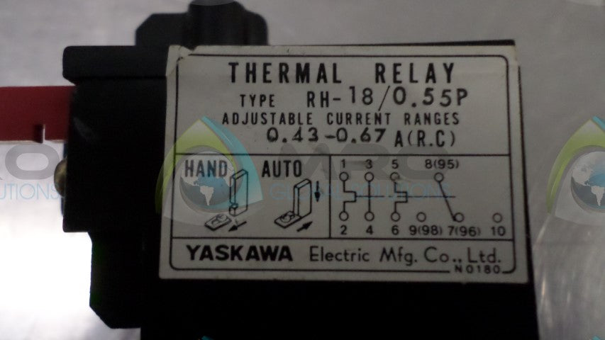 YASKAWA RH-18/0.55P THERMAL RELAY *USED*