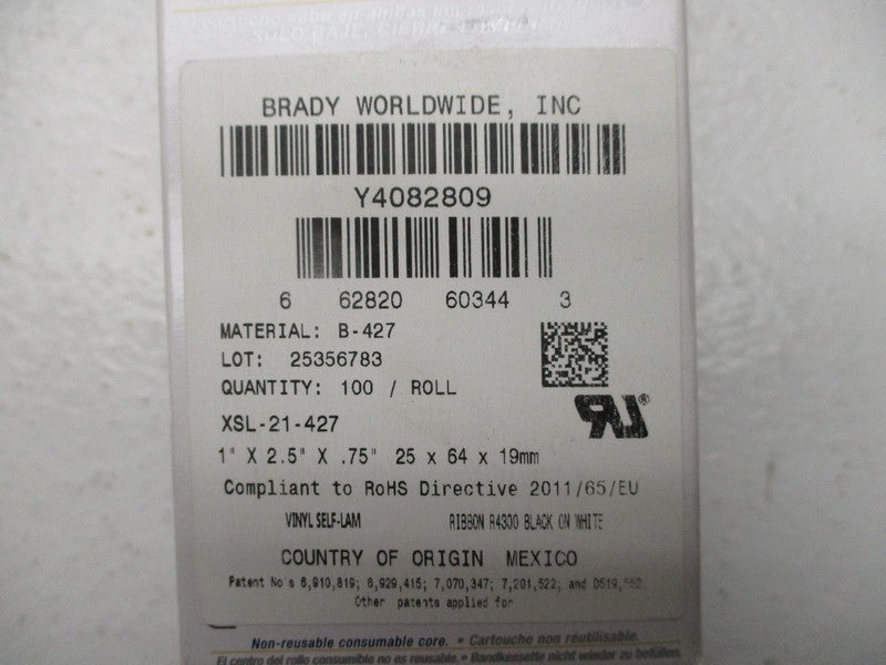 BRADY XSL-21-427 NSMP