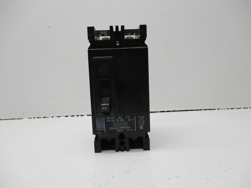 WESTINGHOUSE EHB2060 CIRCUIT BREAKER 60A 480VAC NSNP