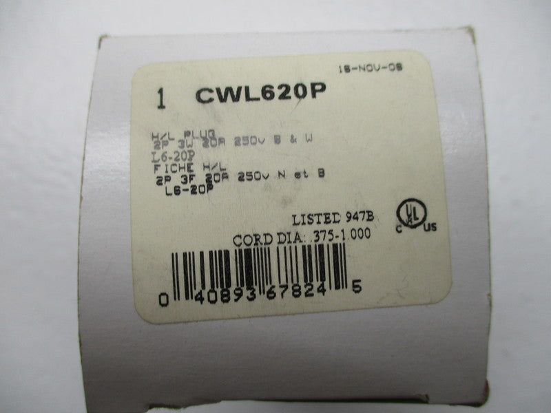 COOPER CWL620P PLUG NSMP