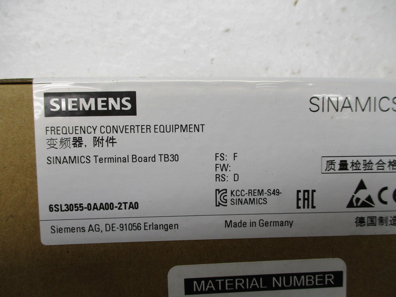 SIEMENS 6SL3055-0AA00-2TA0 NSFS