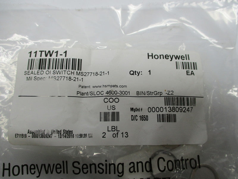 HONEYWELL 11TW1-1 NSMP
