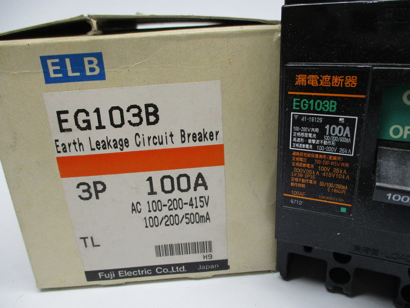 FUJI ELECTRIC EG103B CIRCUIT BREAKER 100A 100/415V NSMP