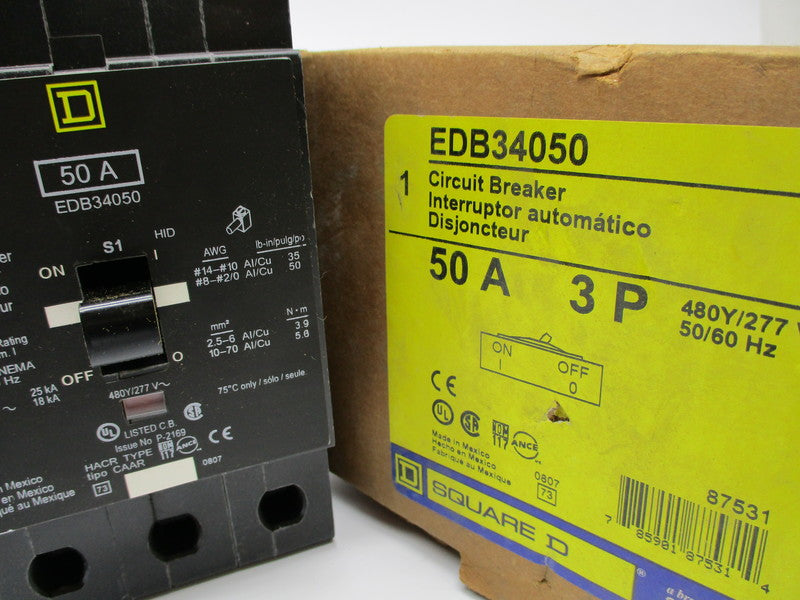 SQUARE D EDB34050 277V 50A NSMP