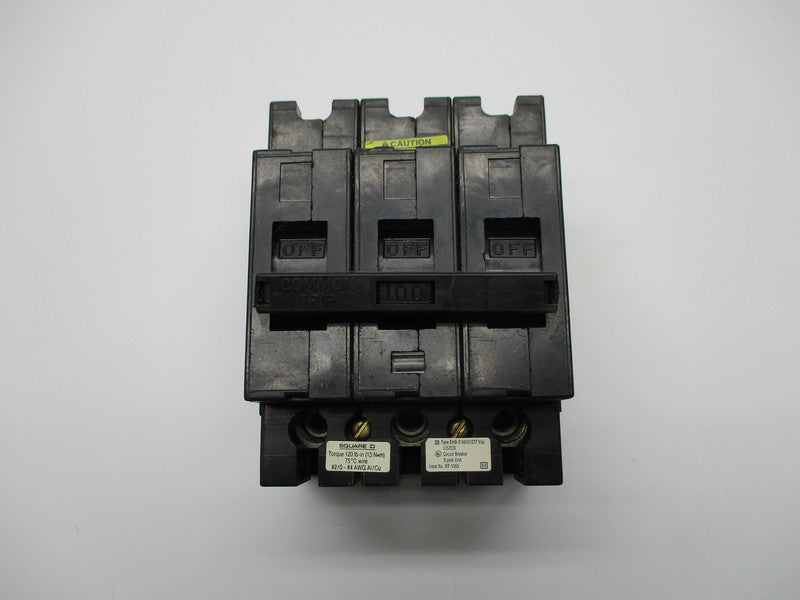 SQUARE D EHB34100 CIRCUIT BREAKER 100A 277V NSNP