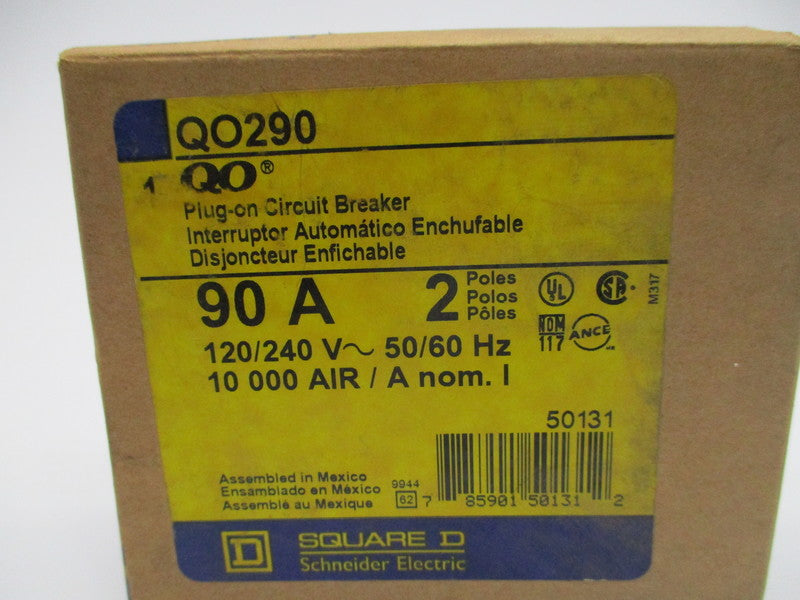 SQUARE D QO290 CIRCUIT BREAKER 90A 120/240V NSMP