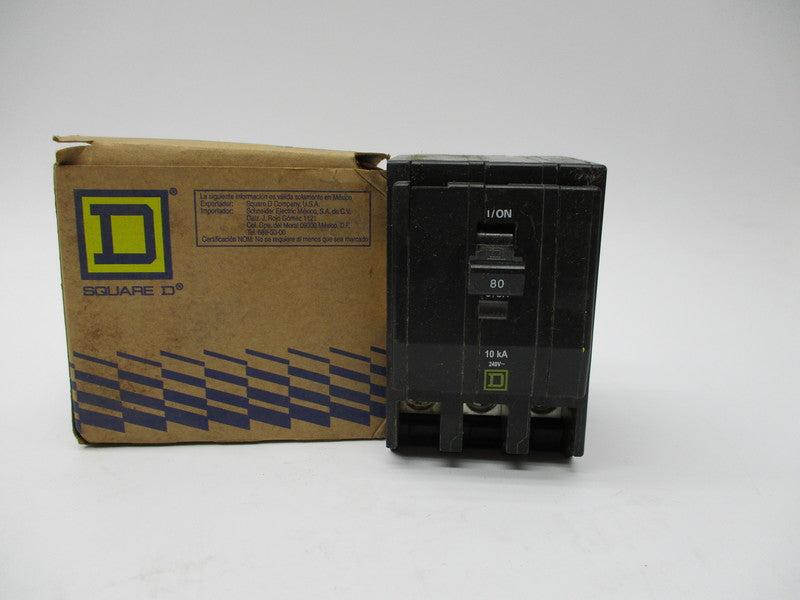 SQUARE D QO380 CIRCUIT BREAKER 80A 240V NSMP