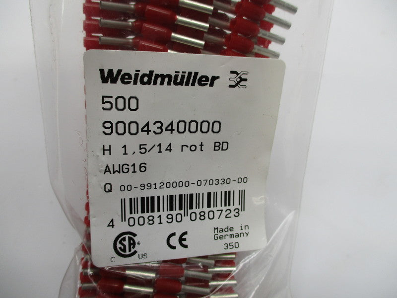 WEIDMULLER 9004340000 (PKG OF 500) NSMP