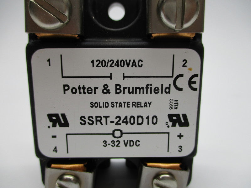POTTER & BRUMFIELD SSRT-240D10 SOLID STATE RELAY 120/240VAC NSNP