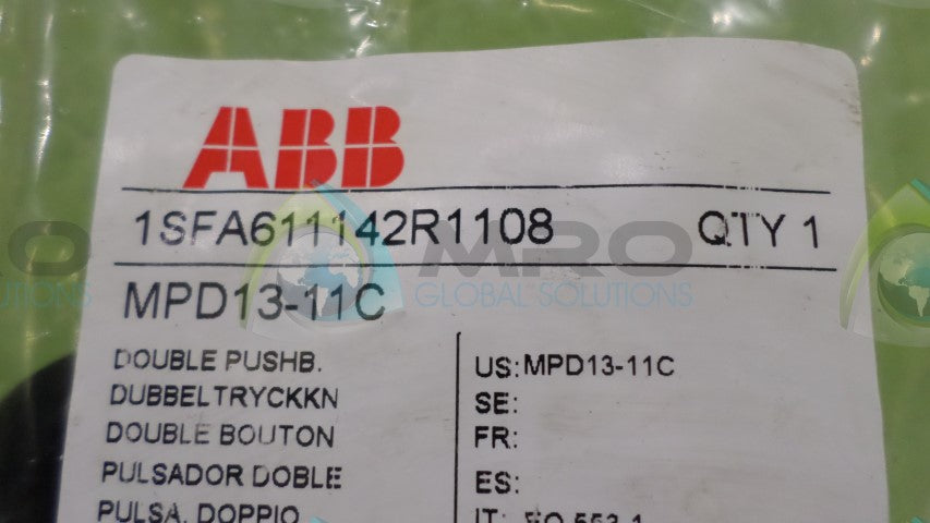 ABB MPD13-11C DOUBLE PUSHBUTTON *NEW IN ORIGINAL PACKAGE*