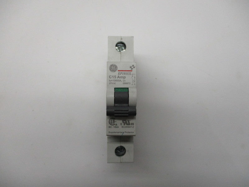 GENERAL ELECTRIC EP101UL-C15 686873 CIRCUIT BREAKER 15A 277VAC NSNP