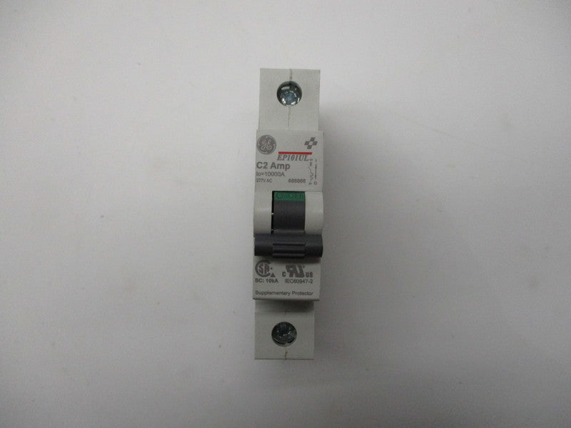 GENERAL ELECTRIC EP101UL-C2 686866 CIRCUIT BREAKER 2A 277VAC NSNP
