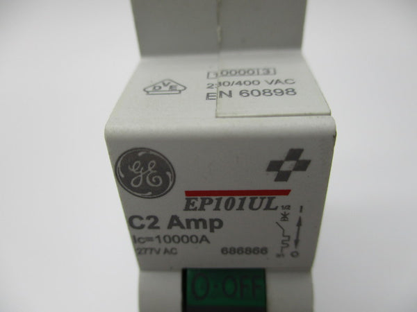 GENERAL ELECTRIC EP101UL-C2 686866 CIRCUIT BREAKER 2A 277VAC NSNP