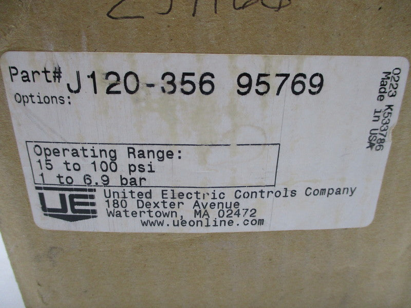 UNITED ELECTRIC J120-356-95769 NSFS