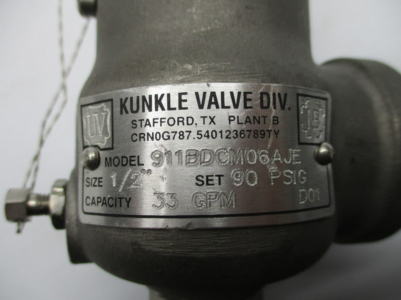 KUNKLE VALVE 911BDCM06AJE0090 NSMP